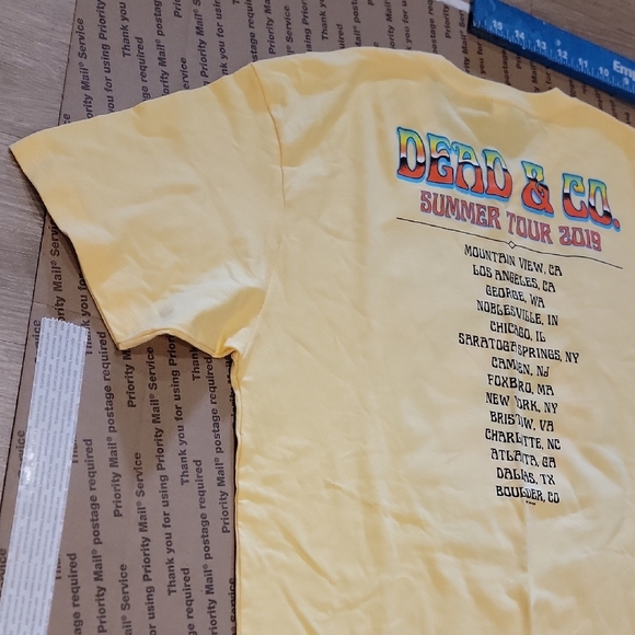 Grateful Dead Yellow Summer Tour Tee - Picture 13 of 13